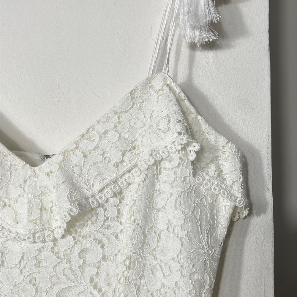 White Lace Dress - Picture 3 of 9